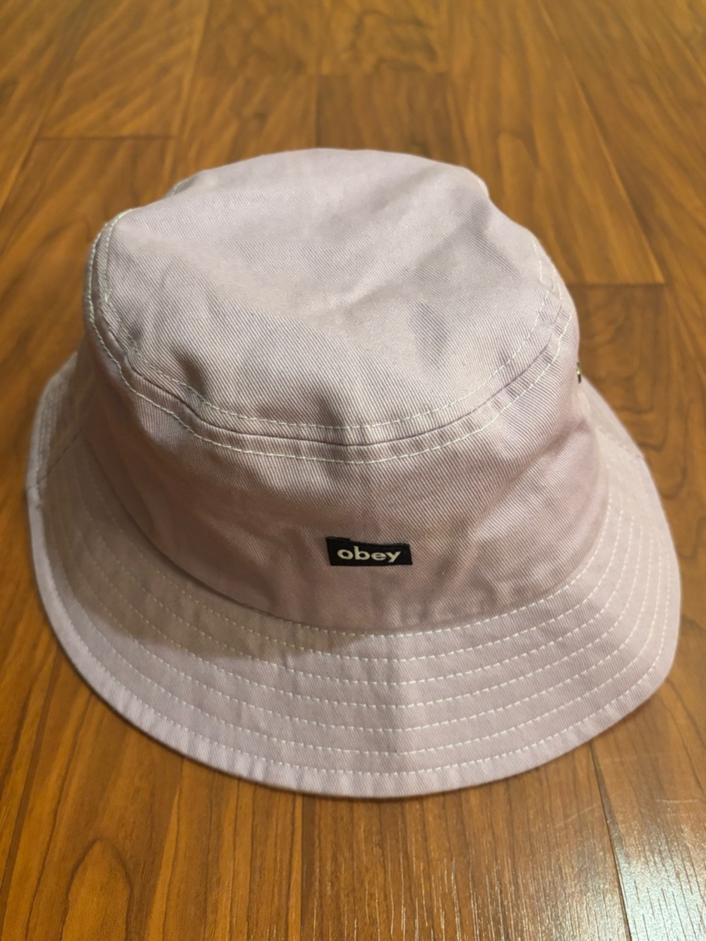 Obey Light Purple Bucket Hat with Logo Patch